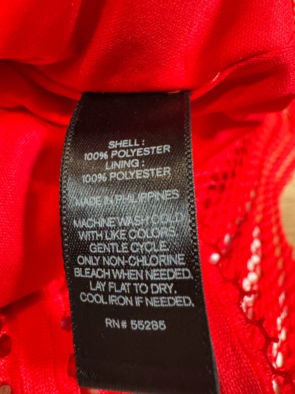 Express Red Eyelet Crochet Look Fit and Flare Dress Size 0 - Picture 4 of 5